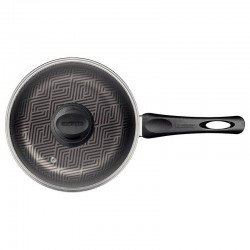 PANELA TRAMONTINA PARIS EM ALUMÍNIO COM REVESTIMENTO INTERNO E EXTERNO EM ANTIADERENTE STARFLON MAX CHUMBO COM TAMPA DE VIDRO 22 CM 3,8 L