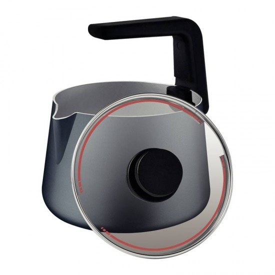 CHALEIRA TRAMONTINA EM ALUMÍNIO COM REVESTIMENTO INTERNO E EXTERNO ANTIADERENTE STARFLON MAX AZUL MARINHO 2,3 L