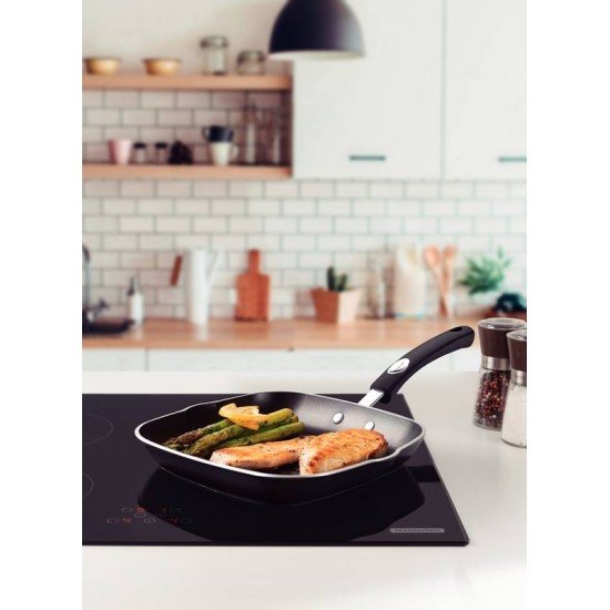 BISTEQUEIRA TRAMONTINA MÔNACO INDUCTION EM ALUMÍNIO COM REVESTIMENTO INTERNO E EXTERNO ANTIADERENTE STARFLON PREMIUM PRETO 24 CM 1,5 L