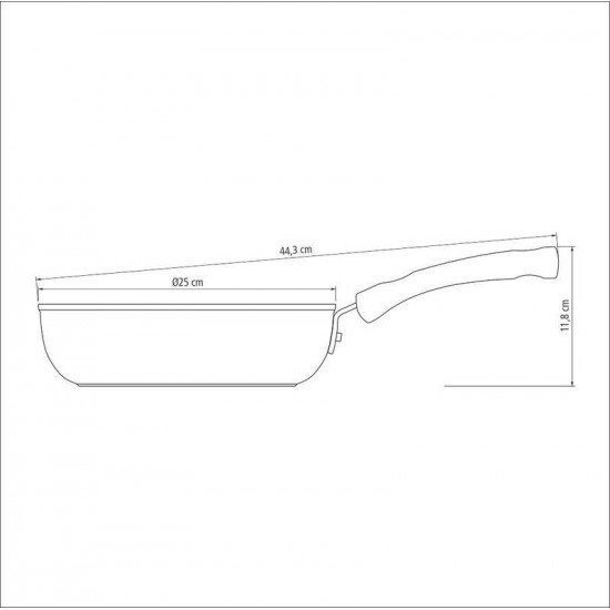 FRIGIDEIRA FUNDA TRAMONTINA MÔNACO INDUCTION EM ALUMÍNIO COM REVESTIMENTO INTERNO ANTIADERENTE STARFLON PREMIUM E EXTERNO SILICONADO 24 CM 2,7 L