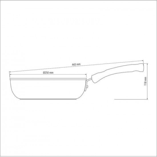 FRIGIDEIRA FUNDA TRAMONTINA MÔNACO INDUCTION EM ALUMÍNIO COM REVESTIMENTO INTERNO ANTIADERENTE STARFLON PREMIUM E EXTERNO SILICONADO 24 CM 2,7 L