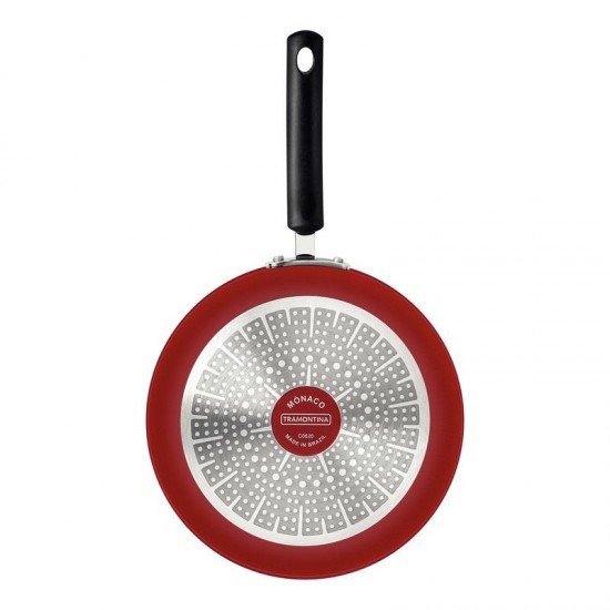 FRIGIDEIRA FUNDA TRAMONTINA MÔNACO INDUCTION EM ALUMÍNIO COM REVESTIMENTO INTERNO ANTIADERENTE STARFLON PREMIUM VERMELHO COM TAMPA 24 CM 2,7 L