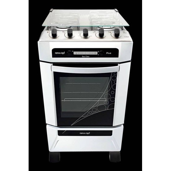 FOGAO DE PISO 4 BOCAS NEW UP PLUS BRANCO BIVOLT