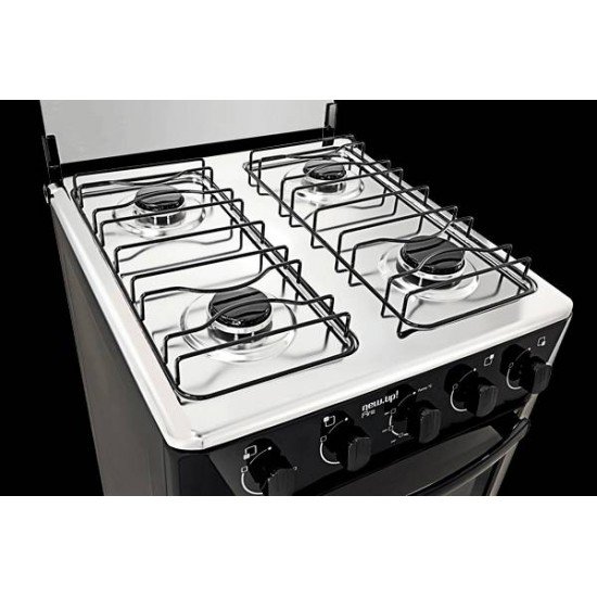 FOGAO 4 BOCAS NEW UP FIRE PRETO BIVOLT