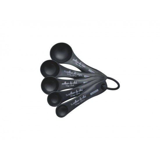 MEDIDORES DE COLHER 5 PEÇAS BAKERY CINZA SORTIDOS DE ABS TRAMONTINA