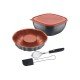 KIT PARA BOLO 4 PEÇAS BAKERY CINZA SORTIDOS DE UTENSILIOS PARA USO DOMESTICO TRAMONTINA