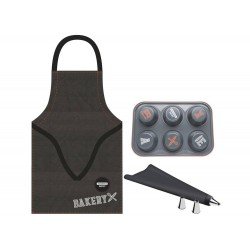 KIT PARA CUPCAKES 6 PEÇAS BAKERY CINZA SORTIDO DE UTENSILIOS PARA USO DOMESTICO TRAMONTINA