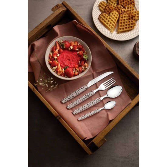 FAQUEIRO MY LOVELY KITCHEN LAMINAS EM ACO INOX E CABOS DE POLIPROPILENO BRANCO 16 PECAS TRAMONTINA