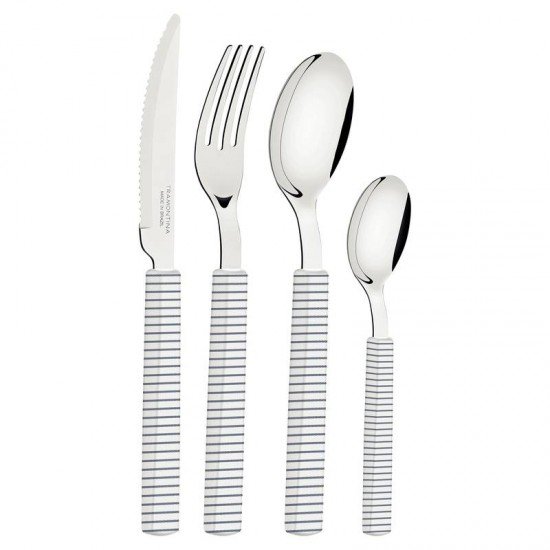 DISPLAY 180 PEÇAS TALHER BLISS COM LÂMINA EM AÇO INOX E CABO DE POLIPRILENO BRANCO TRAMONTINA