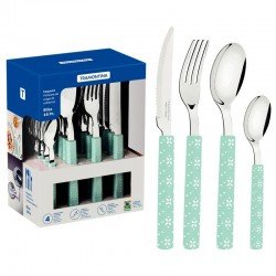 FAQUEIRO TRAMONTINA BLISS COM LÂMINAS EM AÇO INOX E CABOS DE POLIPROPILENO MENTA 16 PEÇAS