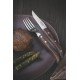 JOGO DE TALHERES CHURRASCO AÇO INOX CABO CASTANHO POLYWOOD COM ESTOJO DE MADEIRA 4 PEÇAS TRAMONTINA