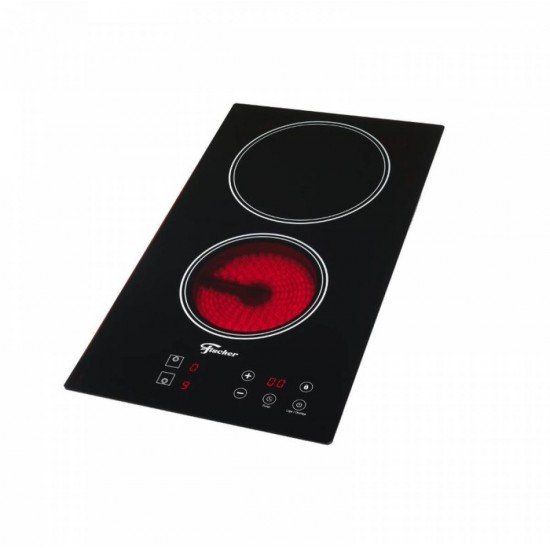 FOGAO COOKTOP FISCHER 2Q ELETRICO MESA VITROCERAMICA TOUCH