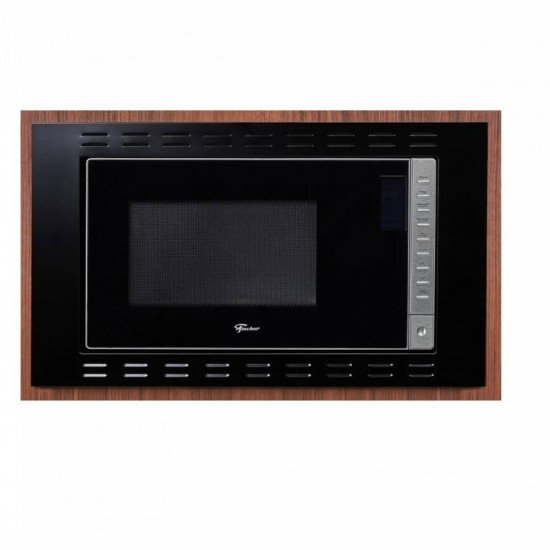 FORNO MICRO-ONDAS FISCHER EMBUTIR 25L FIT LINE FRONTAL PRETO