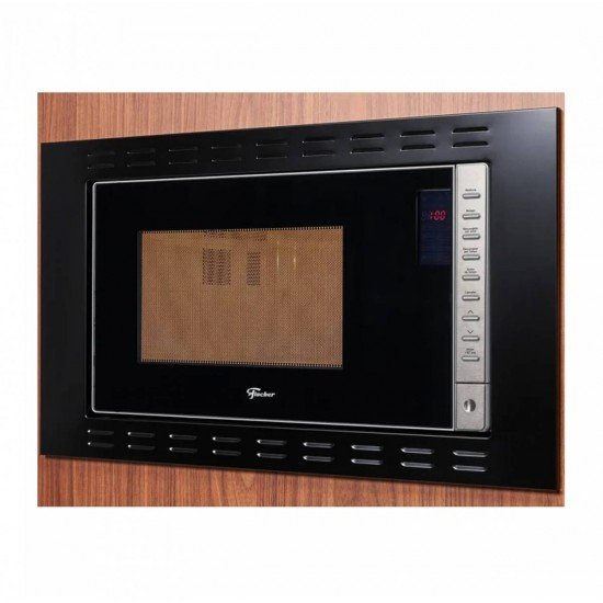 FORNO MICRO-ONDAS FISCHER EMBUTIR 25L FIT LINE FRONTAL PRETO