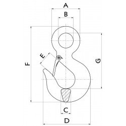 GANCHO OLHAL COM TRAVA 5,00 TON TRAMONTINA