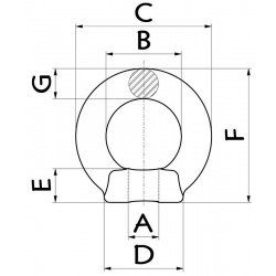OLHAL DE SUSPENSAO - TIPO PORCA M12 TRAMONTINA