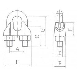 GRAMPO PARA CABO DE ACO - PESADO 1 1 4 TRAMONTINA