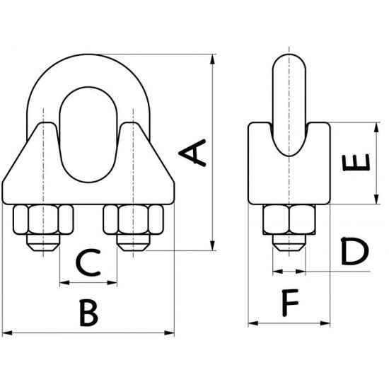 GRAMPO PARA CABO DE ACO - LEVE 1 TRAMONTINA