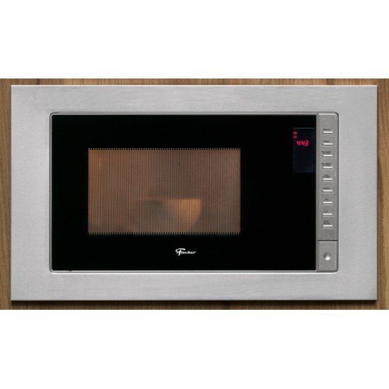 FORNO MICRO-ONDAS DE EMBUTIR FIT LINE 25 LITROS MOLDURA INOX FISCHER