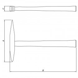 MARTELO PICADOR DE SOLDA 300G TRAMONTINA