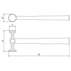 MARTELO CHAPEADOR FACES PLANAS 310 G TRAMONTINA