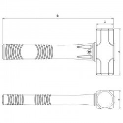MARRETA OITAVADA 2KG CB NYLON+FIBRA TRAMONTINA