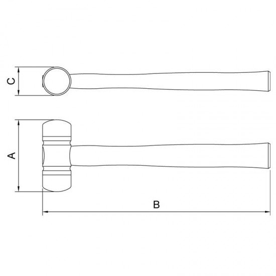 MARTELO DE BORDA  ABS 40MM TRAMONTINA