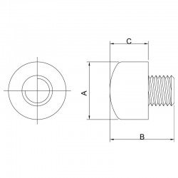 BORDA PLASTICA  ABS 40MM TRAMONTINA