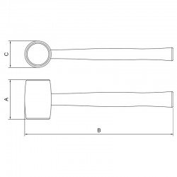 MARTELO BORRACHA 450G TRAMONTINA
