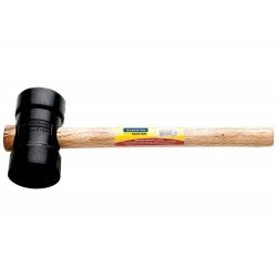 MARTELO BORRACHA PRETA TAMANHO 60MM CABECA PLANA E CURVA CABO EM MADEIRA ENVERNIZADO TRAMONTINA