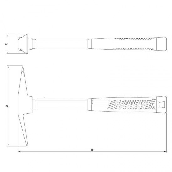 MARTELO CABO TUBULAR CABECA PONTA E PA TRAMONTINA