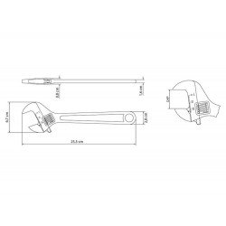 CHAVE AJUSTAVEL PARA PORCAS 10 FORJADA EM ACO CARBONO CROMADA ABERTURA MAXIMA 28 MM TRAMONTINA