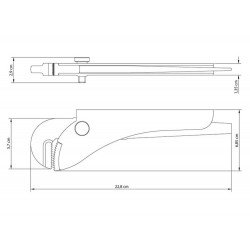 ALICATE PARA CANOS 9 MORDENTE EM ACO ESPECIAL CHAPA CONFORMADA PINTURA ELETROSTATICA TRAMONTINA