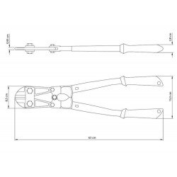 CORTA VERGALHAO 24 MANDIBULAS EM ACO ESPECIAL CABO TUBULAR PINTADO E COM EMPUNHADURA TRAMONTINA