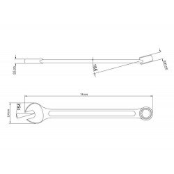 CHAVE COMBINADA 10 MM CORPO EM ACO ESPECIAL CROMADO BOCAS CALIBRADS PESCOCO CURTO TRAMONTINA
