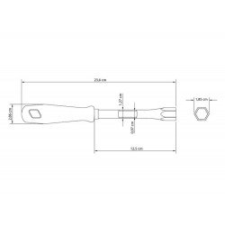 CHAVE CANHAO 13MM HASTE TUBULAR EM ACO ESPECIAL CROMADA EMPUNHADURA EM PP INJETADA TRAMONTINA