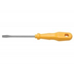 CHAVE DE FENDA PONTA CHATA 1 4X4 HASTE EM ACO ESPECIAL CABO INJETADO EM PP COR AMARELO TRAMONTINA