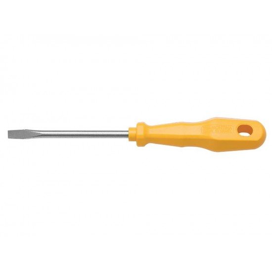 CHAVE DE FENDA PONTA CHATA 1 4X4 HASTE EM ACO ESPECIAL CABO INJETADO EM PP COR AMARELO TRAMONTINA