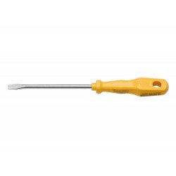CHAVE DE FENDA PONTA CHATA 1 4X5 HASTE EM ACO ESPECIAL CABO INJETADO EM PP COR AMARELO TRAMONTINA