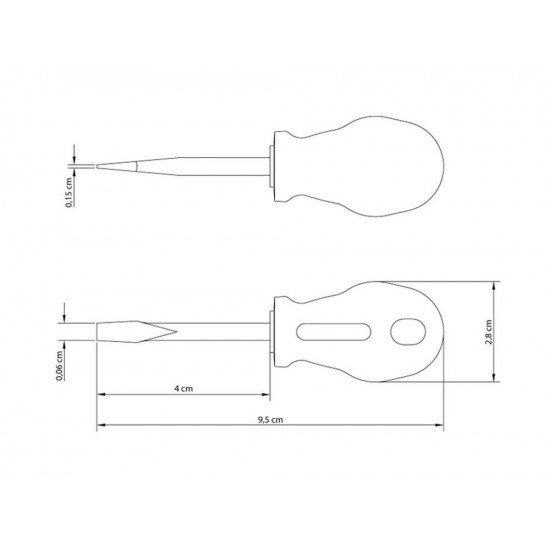 CHAVE TOCO PONTA CHATA 1 4X1.1 2 HASTE EM ACO ESPECIAL CABO INJETADO EM PP TRAMONTINA