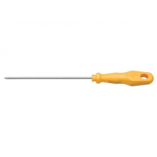 CHAVE DE FENDA PONTA CRUZADA 1 8X5 HASTE EM ACO ESPECIAL CABO INJETADO EM PP AMARELO TRAMONTINA