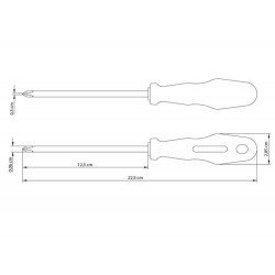 CHAVE DE FENDA PONTA CRUZADA 1 4X5 HASTE EM ACO ESPECIAL CABO INJETADO EM PP AMARELO TRAMONTINA