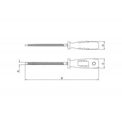 LIMA PARA SERROTE 6 CORPO EM ACO ALTO CARBONO CABO INJETADO DENTEADO MURCO SIMPLES TRAMONTINA