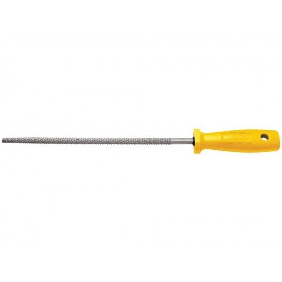 GROSA REDONDA 10 CORPO EM ACO ESPECIAL CABO INJETADO DENTEADO TIPO BASTARDO SIMPLES TRAMONTINA