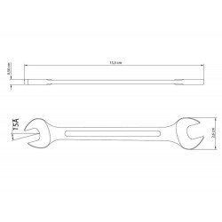 CHAVE FIXA 3 8X7 16 CORPO EM ACO ESPECIAL E TEMPERADO CROMADO BOCAS CALIBRADAS TRAMONTINA