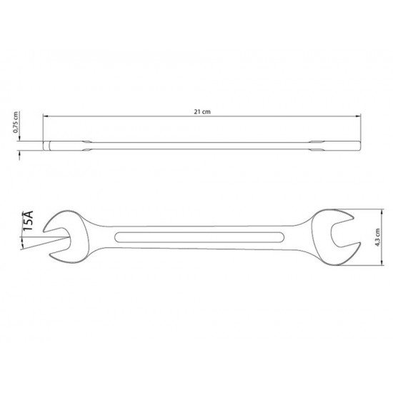 CHAVE FIXA 3 4X25 32 CORPO EM ACO ESPECIAL E TEMPERADO CROMADO BOCAS CALIBRADAS TRAMONTINA