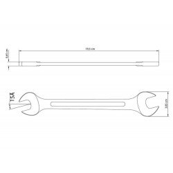CHAVE FIXA 16X17MM CORPO FORJADO EM ACO ESPECIAL ACABAMENTO CROMADO BOCAS USINADAS TRAMONTINA