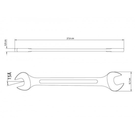 CHAVE FIXA 25X28MM CORPO FORJADO EM ACO ESPECIAL ACABAMENTO CROMADO BOCAS USINADAS TRAMONTINA