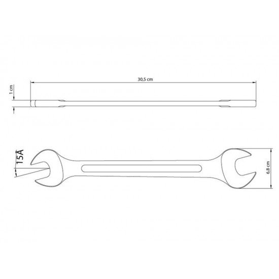 CHAVE FIXA 30X32MM CORPO FORJADO EM ACO ESPECIAL ACABAMENTO CROMADO BOCAS USINADAS TRAMONTINA