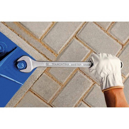 CHAVE COMBINADA COM PESCOCO 27MM FORJADA EM ACO ESPECIAL CROMADA BOCAS USINADAS TRAMONTINA